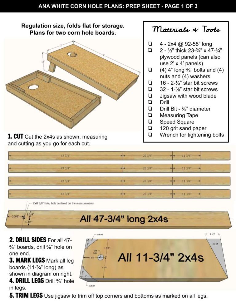 Plans How to Make Corn Horn Boards