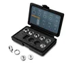 POWERTEC 10-piece router guide bushing set with storage case
