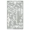 Aleks Melnyk No.4 metal stencil with flowers, vines and scroll ornaments for wood burning