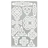Metal pyrography stencil with Celtic knot patterns for wood burning