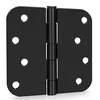 Matte black heavy duty iron door hinge 4 inch