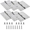Silver heavy duty commercial ball-bearing door hinge 4.5 inch