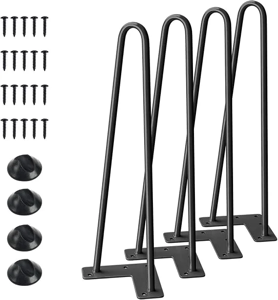 SMARTSTANDARD 16-inch Hairpin Furniture Legs, 4-pack