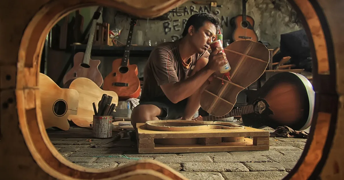 Workshop repair scene with wood craftsman tools