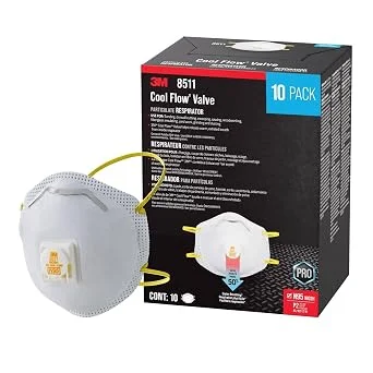 3M 8511 N95 valved respirator, 10-pack