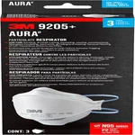 3M Aura N95 Particulate Respirator 9205+, 3-pack