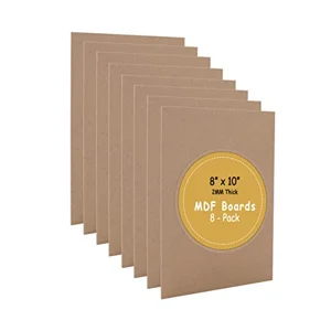 (8-Pack) CalPalmy 8” x 10” MDF Boards - 2mm Thick Boards for Carpentry, Interior