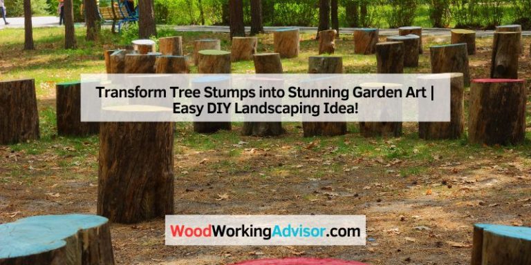 Transform Tree Stumps into Stunning Garden Art | Easy DIY Landscaping Idea!