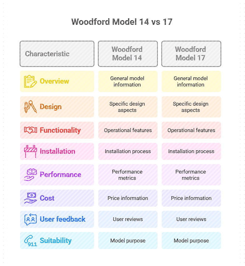 Difference between Woodford Model 14 And 17