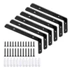small black L bracket shelf support 42 pound max load 6 pack
