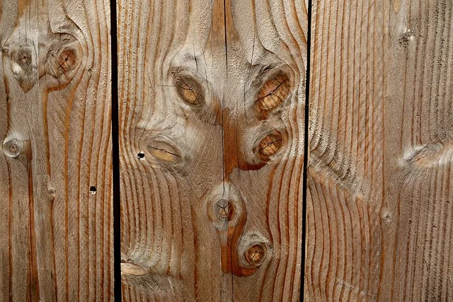 Wood planks showing multiple knots of varying size