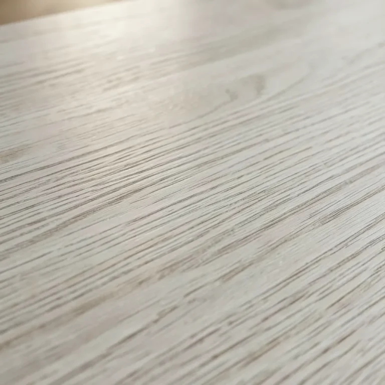 Close-up of pale, straight-grained ash wood