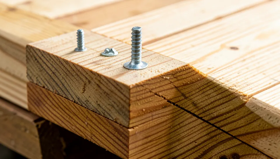 deck being built with pressure treated pine boards and galvanized deck screws