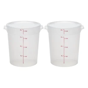 Cambro Food Storage Containers with Lids (BPA-Free) - 4 Quart - Food Grade Bucke