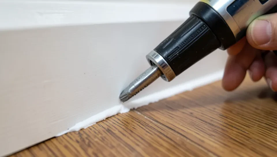 Caulking the bottom seam is the key step for protecting MDF baseboard from water damage