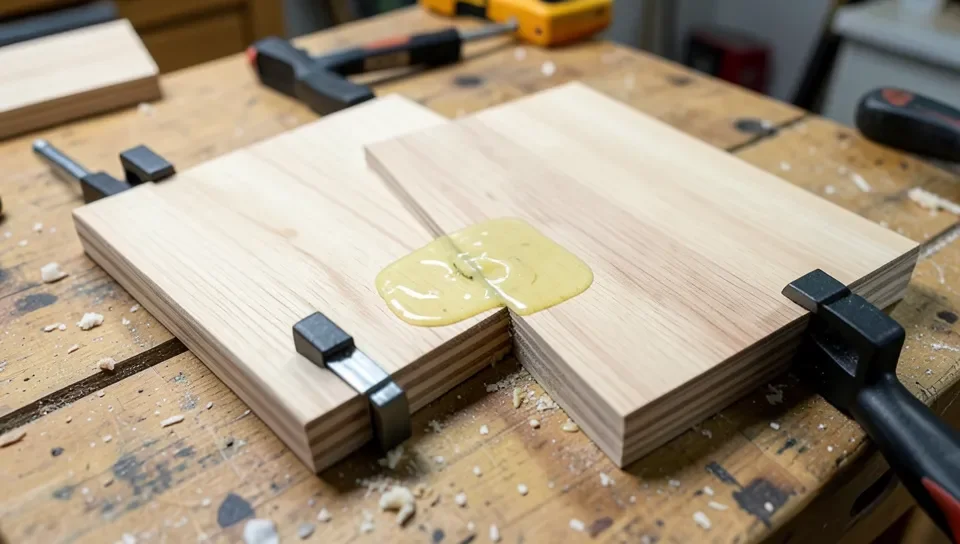 Clamping an MDF glue joint while it cures
