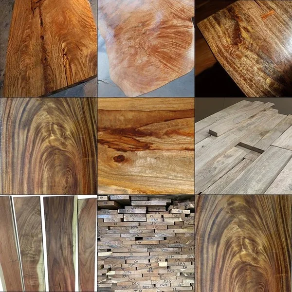 Exotic hardwood sample pack including rosewood and mahogany cutoffs