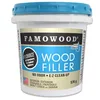 FamoWood white latex wood filler pint for repairing chipped MDF cabinet edges
