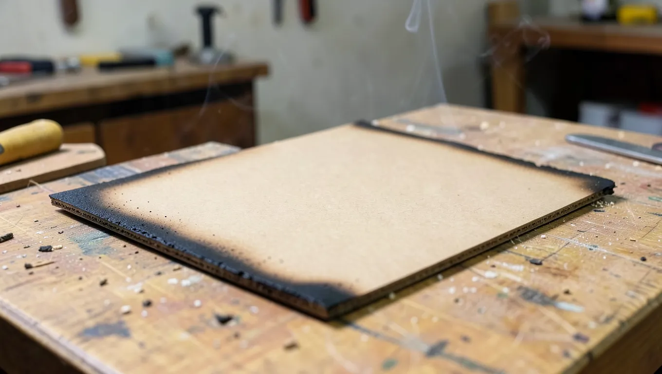 featured burnt charred mdf board edge