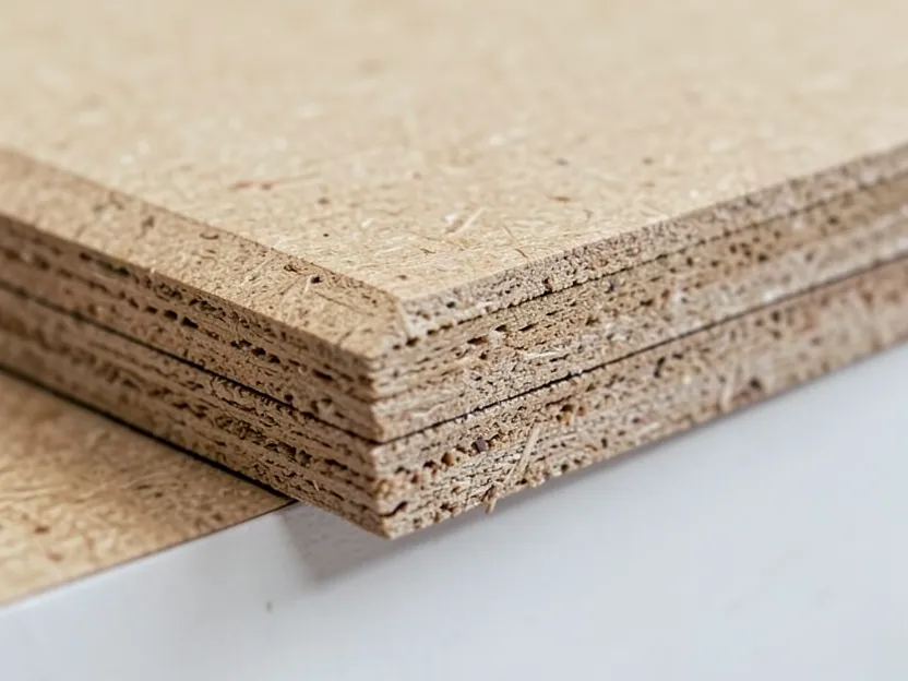 Two layers of MDF glued together to build up countertop thickness