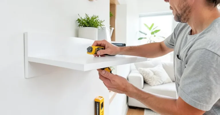 Installing an MDF shelf on wall brackets