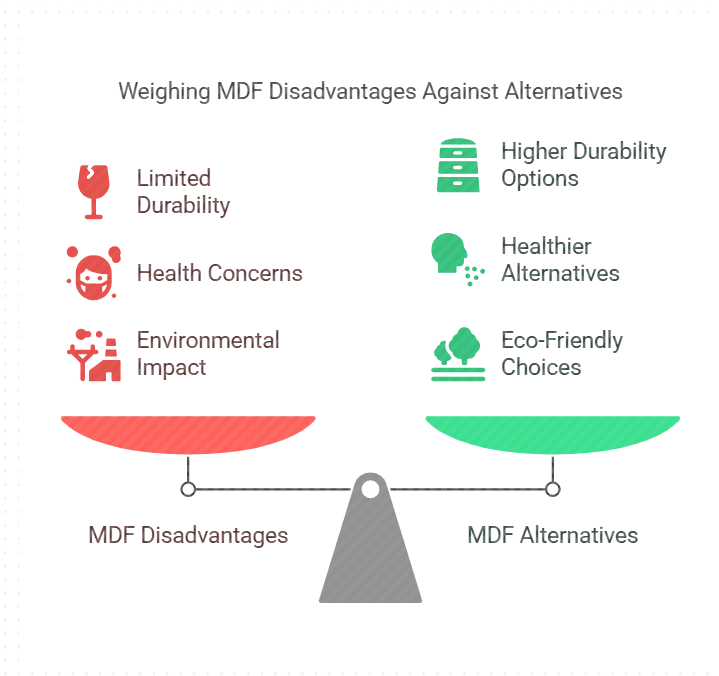 Disadvantages of MDF
