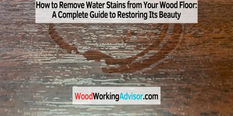 Water ring stain on a dark wood floor