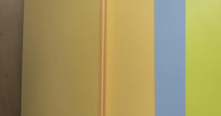 MDF board edge showing the layered core where formaldehyde fumes originate