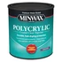 Minwax Polycrylic clear satin topcoat for sealing painted MDF furniture