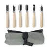 Wood Carving Chisel Set with Canvas Case
