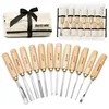 HURRICANE 12-Piece Wood Carving Tool Set with Ash Wood Handles