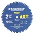 SawWorks 7-1/4 inch 60 tooth thin kerf fine finish blade