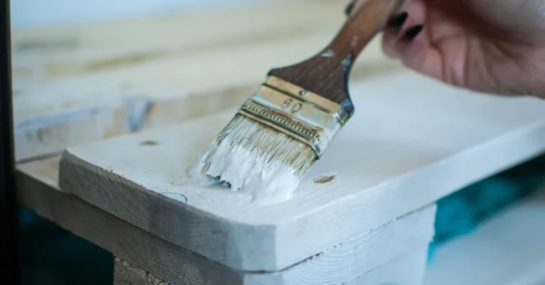 Sealing an MDF board edge with paint using a brush