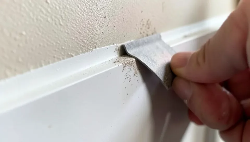 Sanding a filled section of MDF baseboard smooth