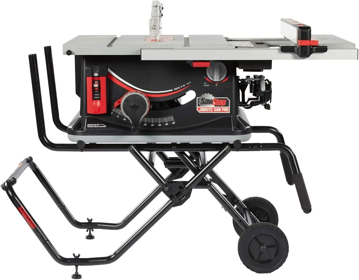 SawStop Jobsite Saw Pro JSS-120A60 portable table saw with mobile cart