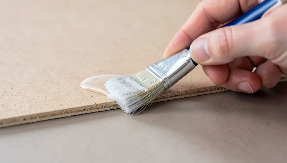 Sealing a raw MDF edge with polyurethane before it's exposed to moisture