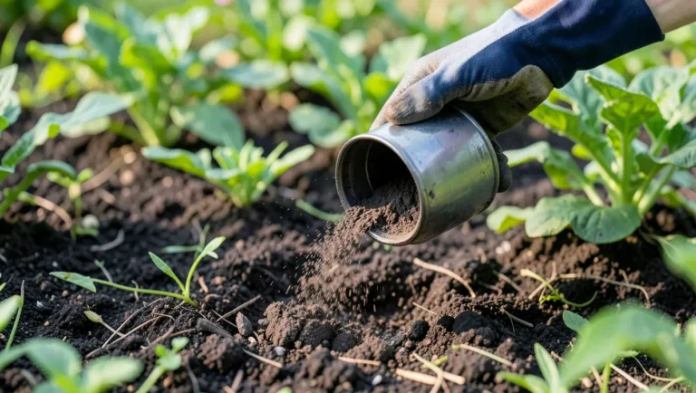Wood ash raises soil pH, so it works best worked lightly into acidic garden soil