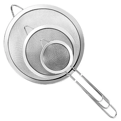 Stainless steel fine mesh strainer set for sifting wood ash