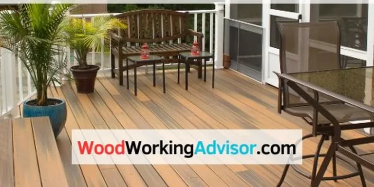 Tongue and groove composite decking boards on a covered porch with a seamless, gap-free fit