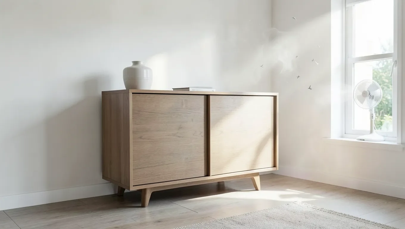 Ventilating new MDF furniture to let off-gassing smell dissipate