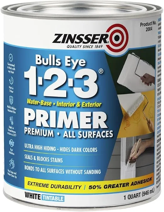 Zinsser Bulls Eye 1-2-3 water-base primer and sealer can
