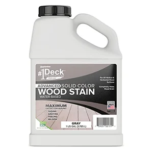 #1 Deck Premium Advanced Solid Color Outdoor Wood Stain and Sealer in One – Wate