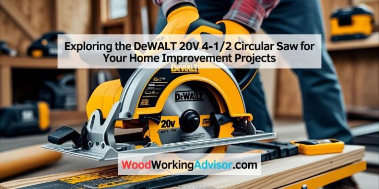 Exploring the DeWALT 20V 4-1/2 Circular Saw for Your Home Improvement Projects