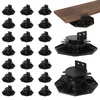 24-pack adjustable plastic deck support pedestals for no-dig floating deck framing