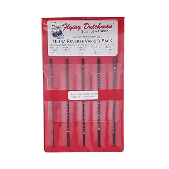 Flying Dutchman Ultra Reverse Scroll Saw Blades 60-pc Variety Pack