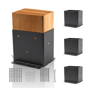 AXWHYS 4 Pcs 4“× 6” Post Base Fit (Inner Size 3.6