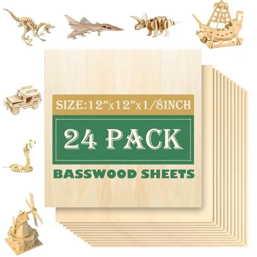 Basswood project sheets for scroll saw crafts