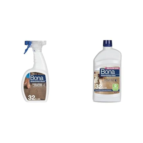 Bona hardwood floor cleaner spray and polish bundle