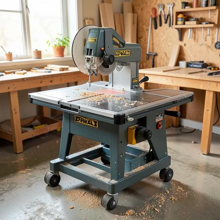 DeWalt DWE7491RS 10-inch jobsite table saw with rolling stand