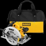 DEWALT DWE575SB 7-1/4 inch circular saw with depth and bevel adjustment levers